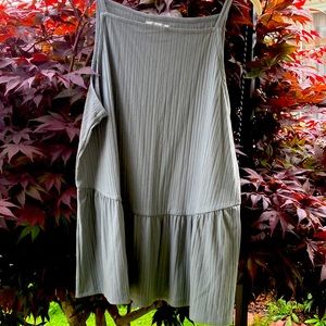 Peplum sage green top